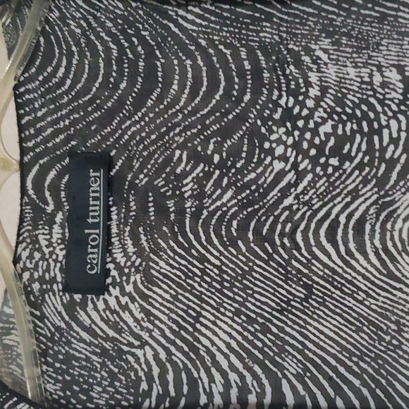 Carol Turner BLACK AND WHITE LONG KIMONO SIZE M(8-10) - Picture 4 of 12